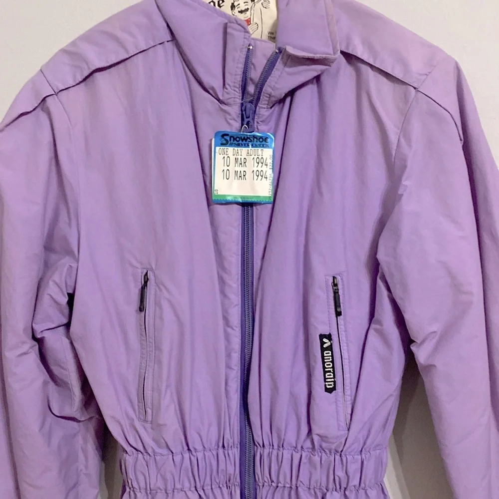 VTG Anoralp Schmello Designer Size 8 Purple Skiwear France Snow Suit - Picture 2 of 14